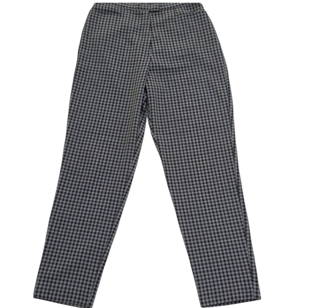 New York & Company Women's Black, Brown & Tan Plaid Pants 12 Business Casual